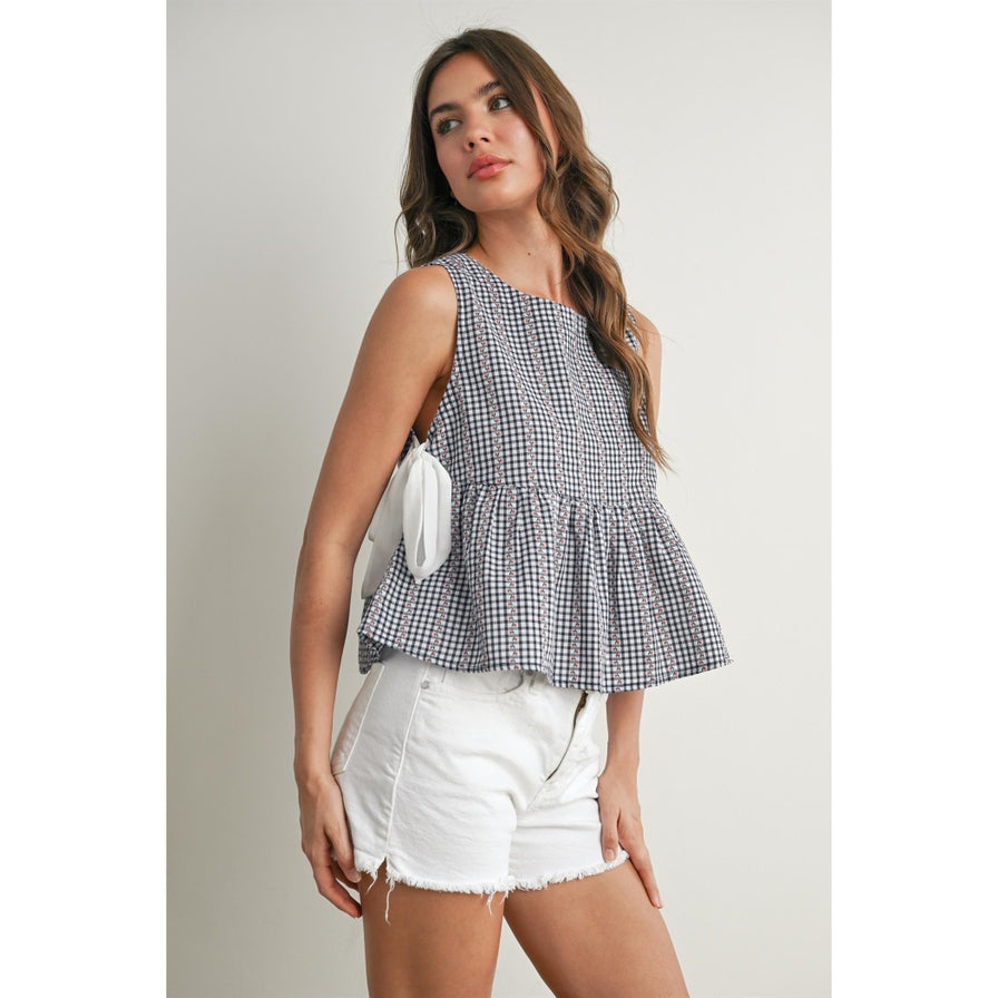 Buttermelon Sky Meadow Peplum Top