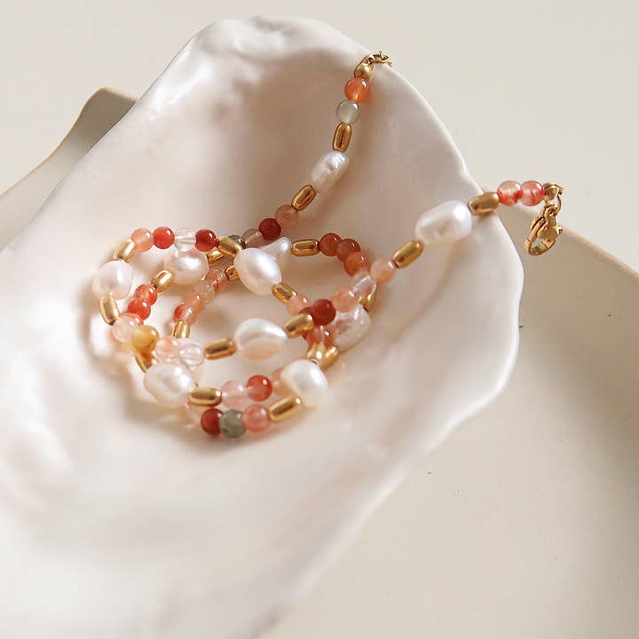 Bohemian Stone & Bead Bracelet