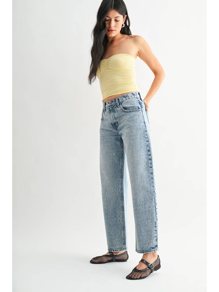 Just Black Denim Light Barrel Jeans