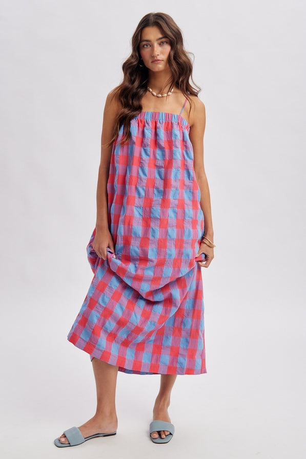Wishlist Plaid Midi Dress