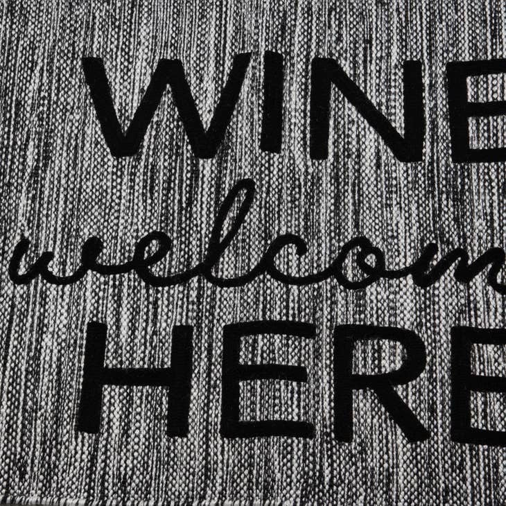 Hand Woven Outdoor Wine Welcome Here Rug