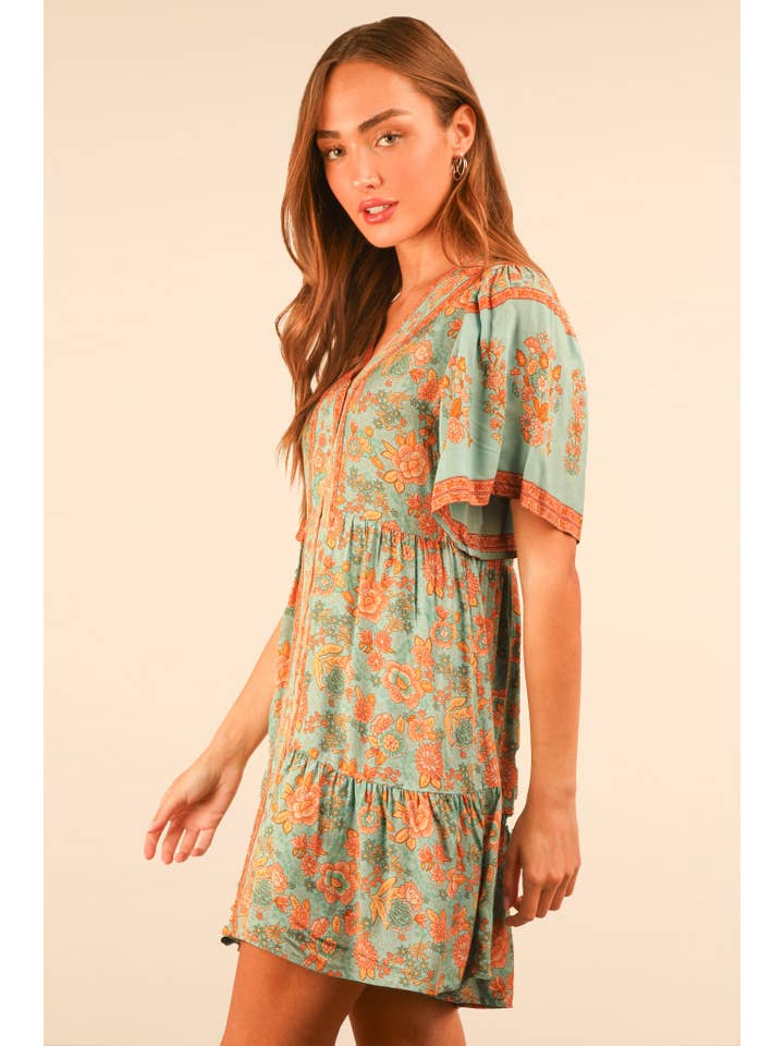 Very J Printed Woven Mini Dress