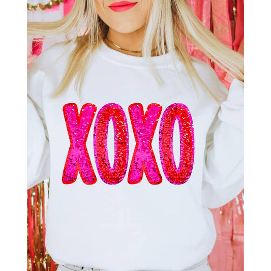 Faux Sparkly XOXO Sweatshirt