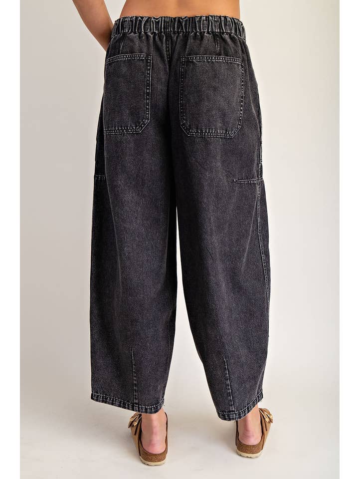 Drawstring Waist Cropped Pants