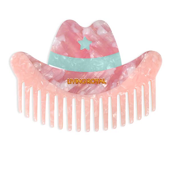 Cowgirl Hat Wide Tooth Mini Comb