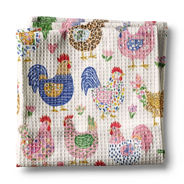 Retro Chicken Kitchen Towel