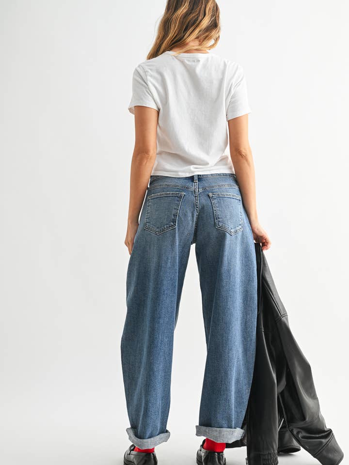 Just USA Slim Cuff Barrel Jeans