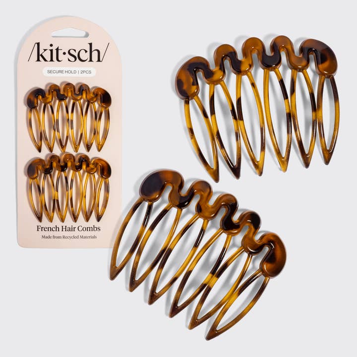 Kitsch Recycled Plastic French Hair Combs