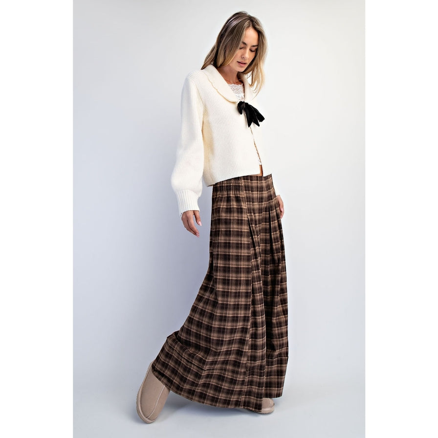 Cotierra Plaid Wide Leg Pants