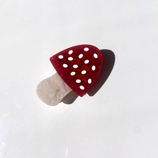 Hand-painted Toadstool Claw Clip