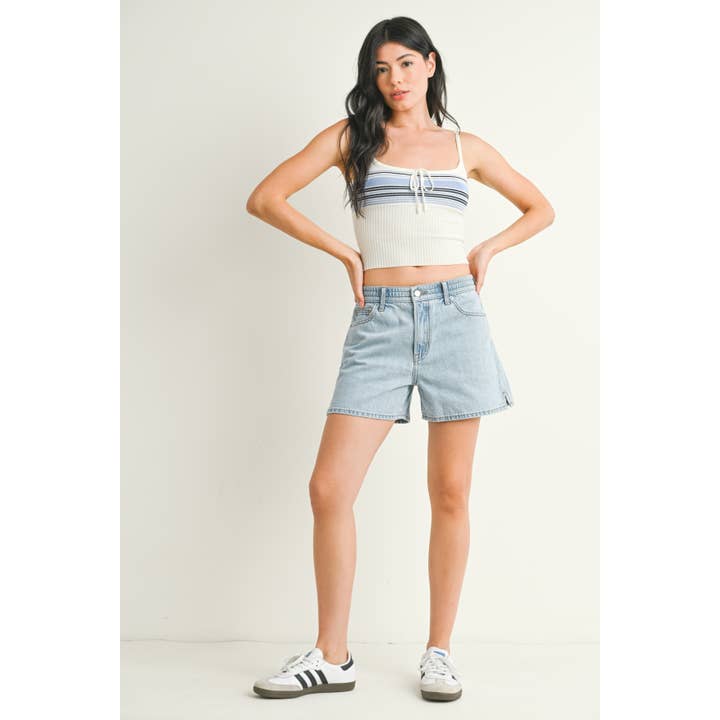 Just USA Elastic Waist Mom Shorts