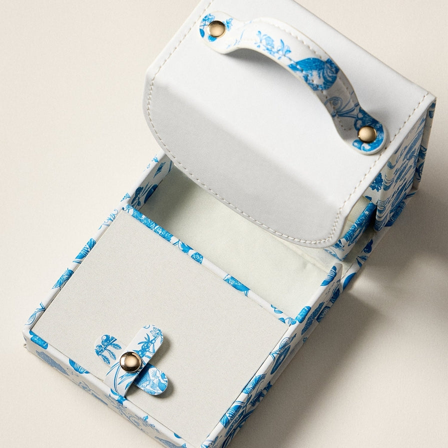 Vintage Floral Travel Jewelry Box