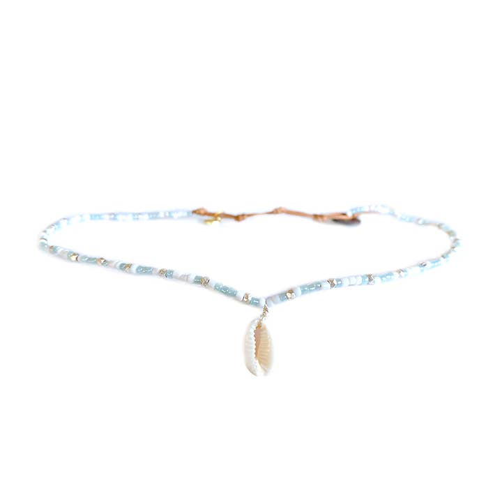 Mademoishelle Seed Bead Shell Necklace