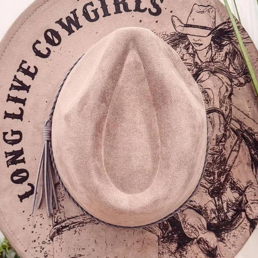 Long Live Cowgirls Engraved Hat