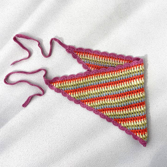 Handmade Stripe Crochet Headband