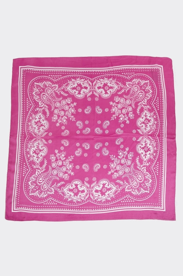 Light Paisley Square Bandana Scarf
