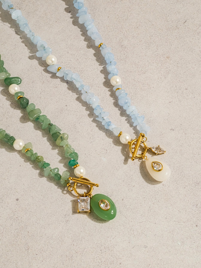 Cercey Stone Charm Necklace