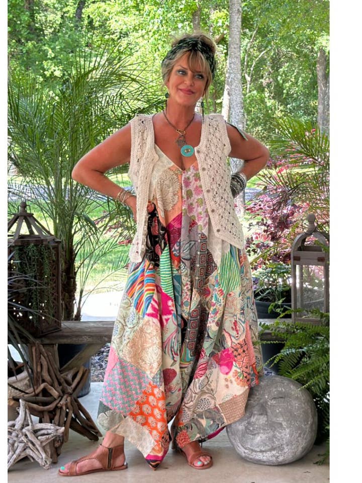 Jaded Gypsy Patchwork Sunrise Jumpsuit