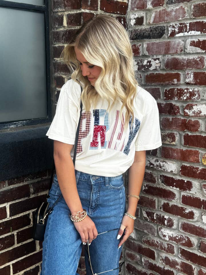 Pray Patchwork Tee