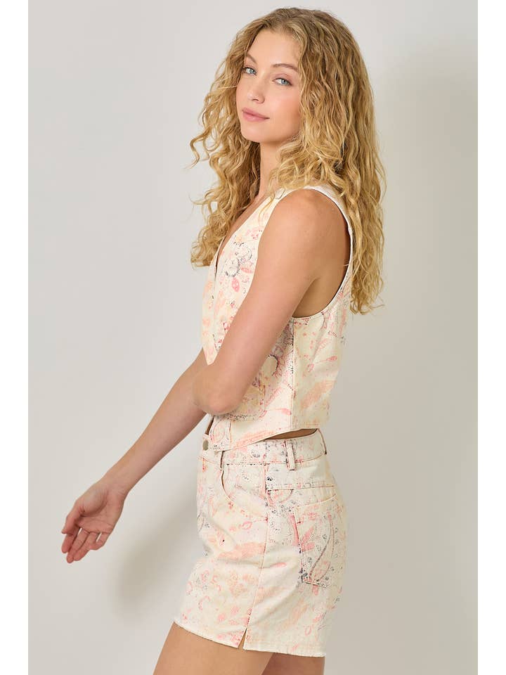 Mystree Paisley Short Set