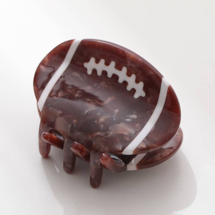 Game Day Mini Football Claw Clip