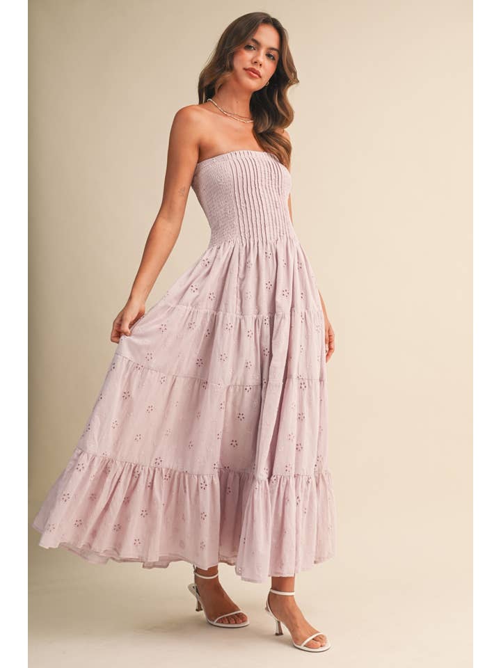 Klesis Pleated Layered Midi Dress