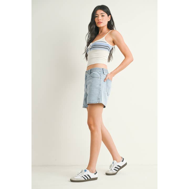 Just USA Elastic Waist Mom Shorts