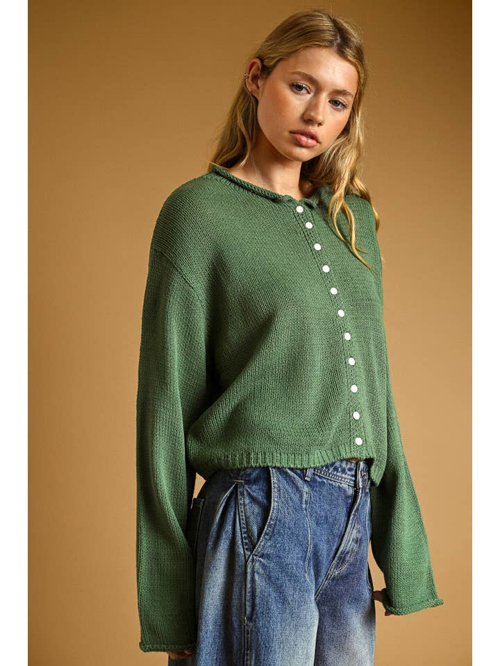 Miou Muse Button Knit Cardigan