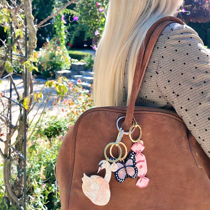 Solar Eclipse Bow Swan Bag Charm
