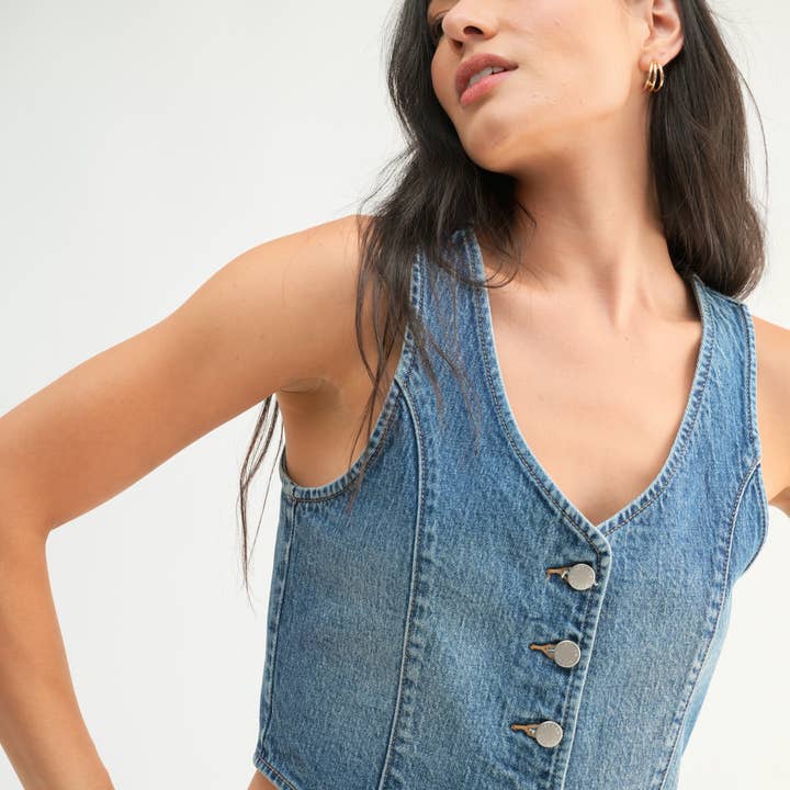 Just USA Classic Denim Vest