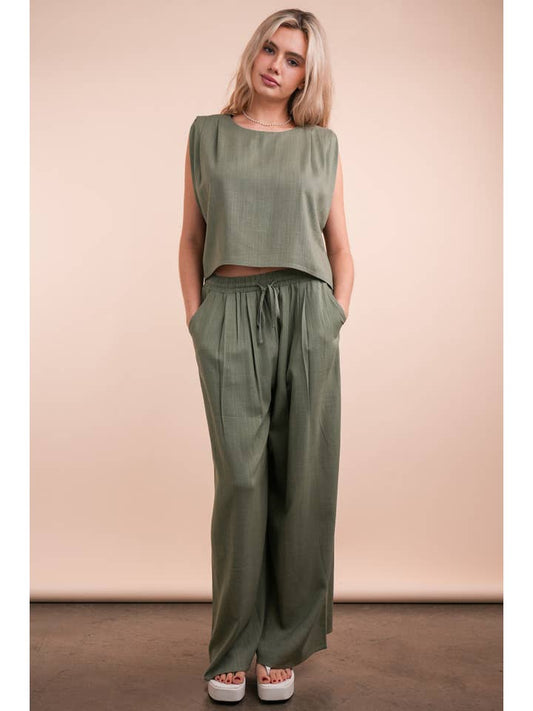 Very J Woven Pants Set