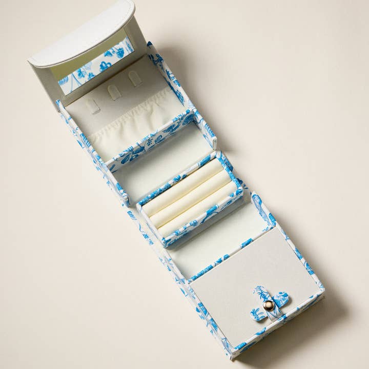 Vintage Floral Travel Jewelry Box