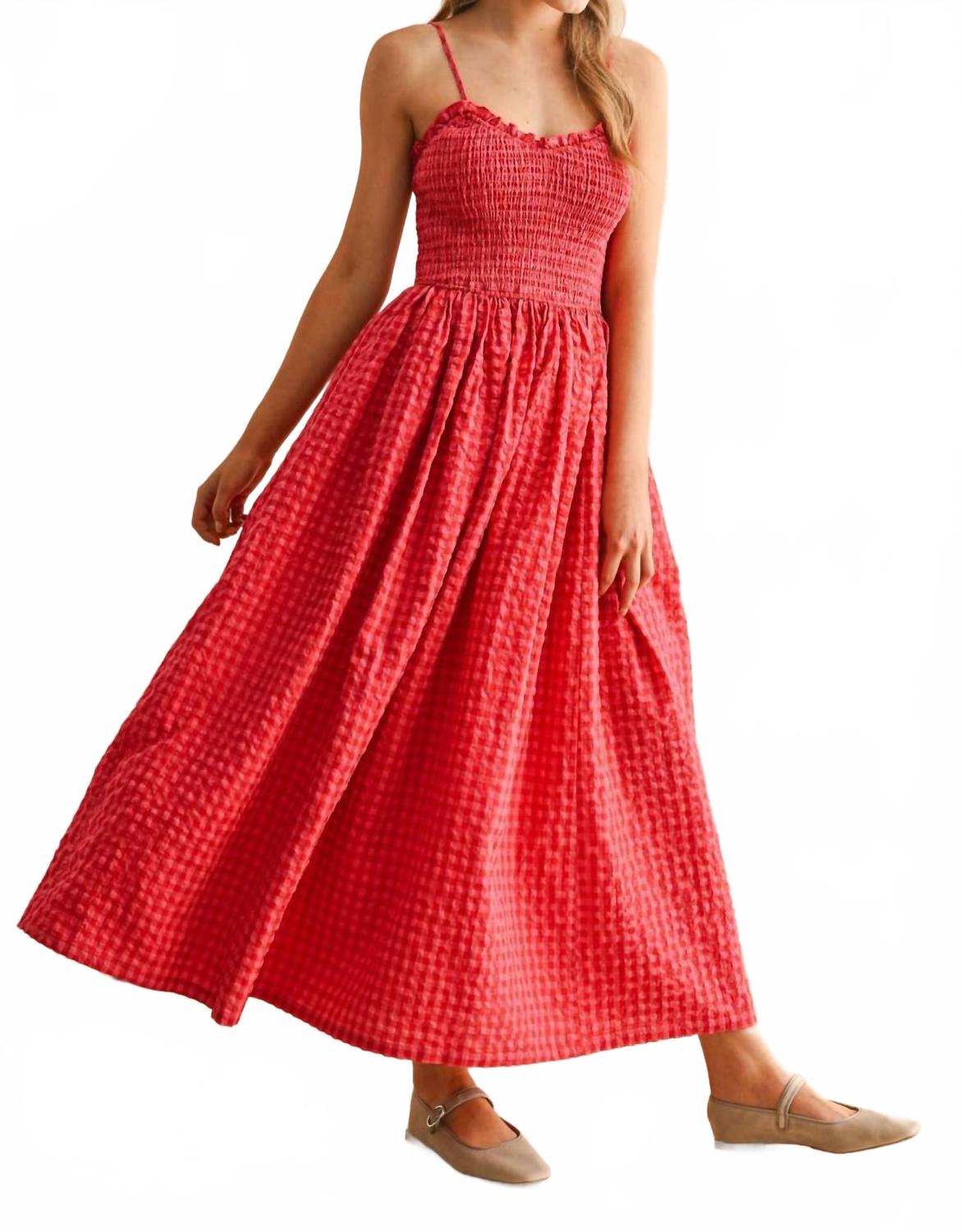 Miou Muse Gingham Maxi Dress