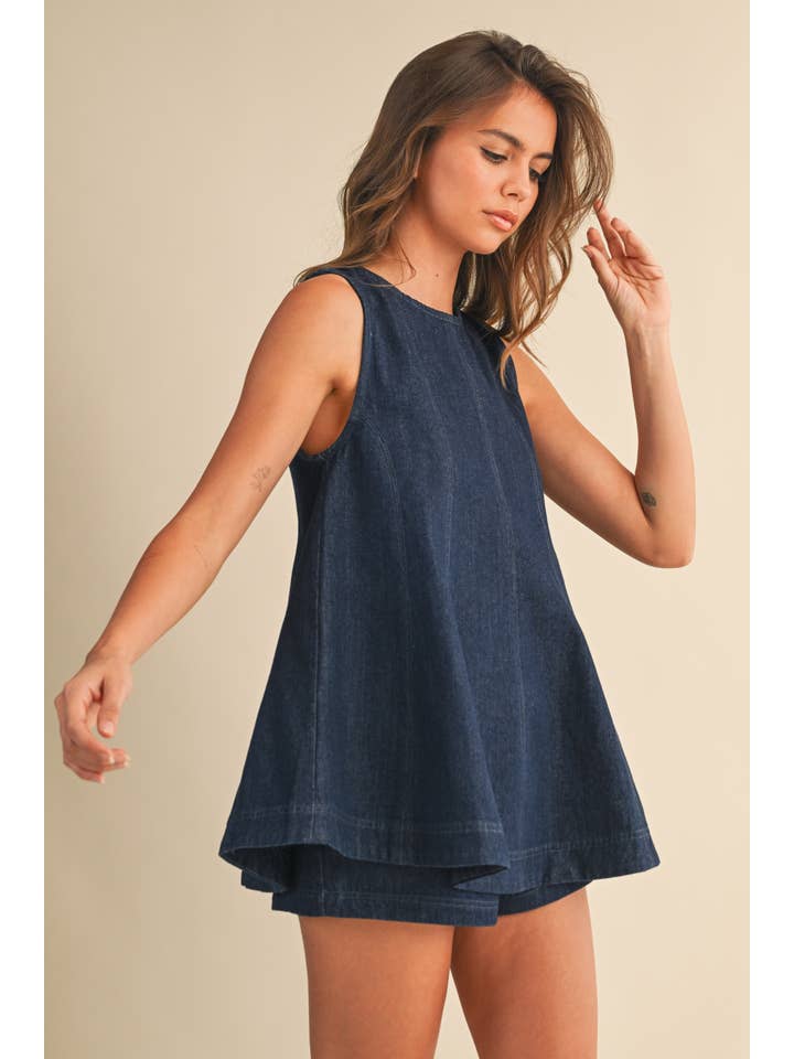 Klesis Sleeveless Denim Set