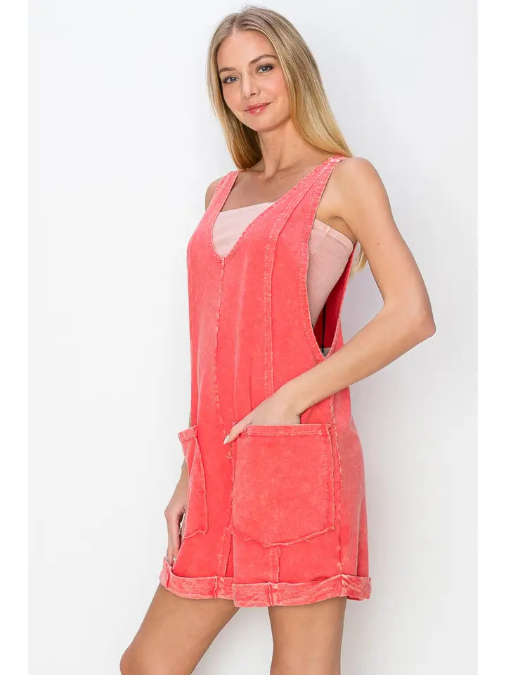 Mineral Washed Comfy Relaxed Romper