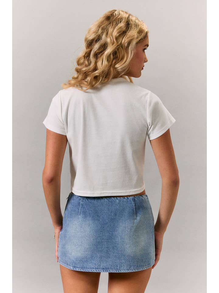 Le Lis Touch Down Patchwork Baby Tee