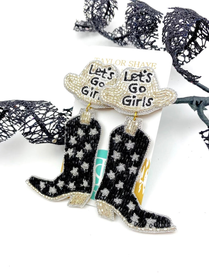 Taylor Shaye Let's Go Girls Boots Earrings