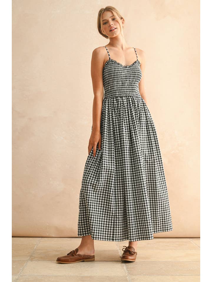 Miou Muse Gingham Maxi Dress