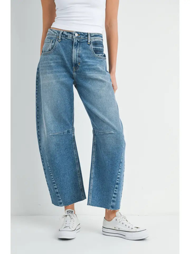 Just Black Denim Barrel Jeans