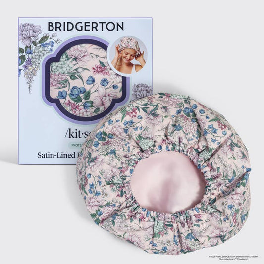 Bridgerton x Kitsch Satin Lined Shower Cap
