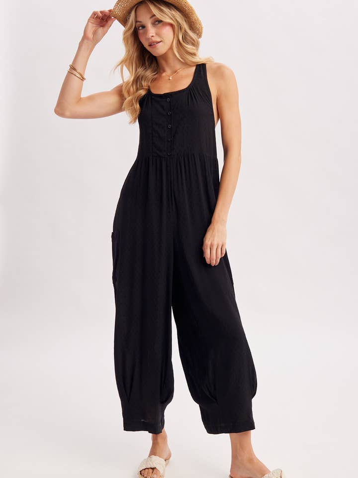 Boho Relaxed Sleeveless Jumpsuit