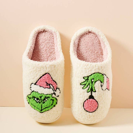 Grinch Christmas Slippers