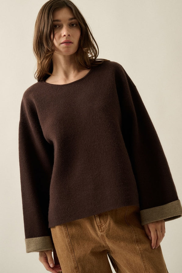 Promesa Contrast Cuff Loose Fit Sweater
