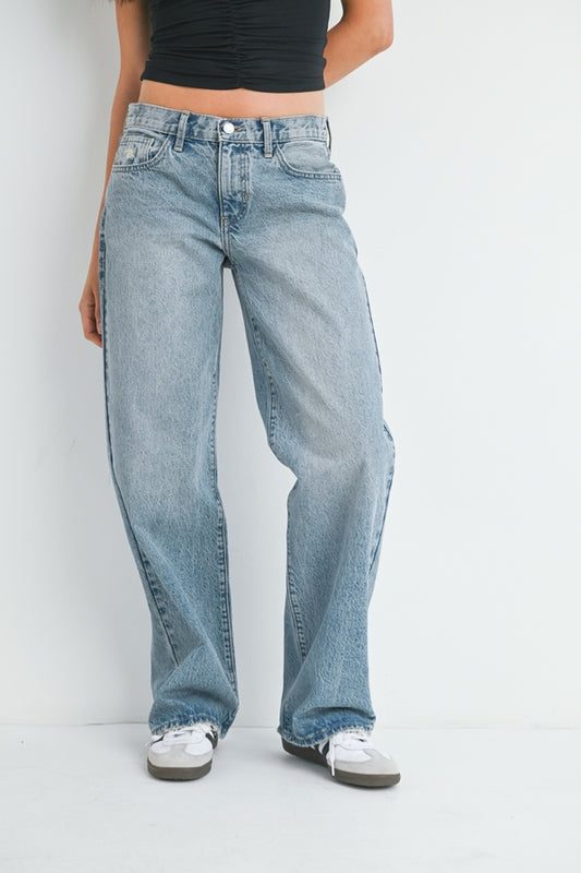 Just Black Denim Low Rise Baggy Jeans