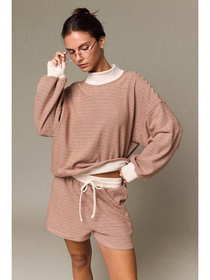 Papermoon Mock Neck Stripe Set