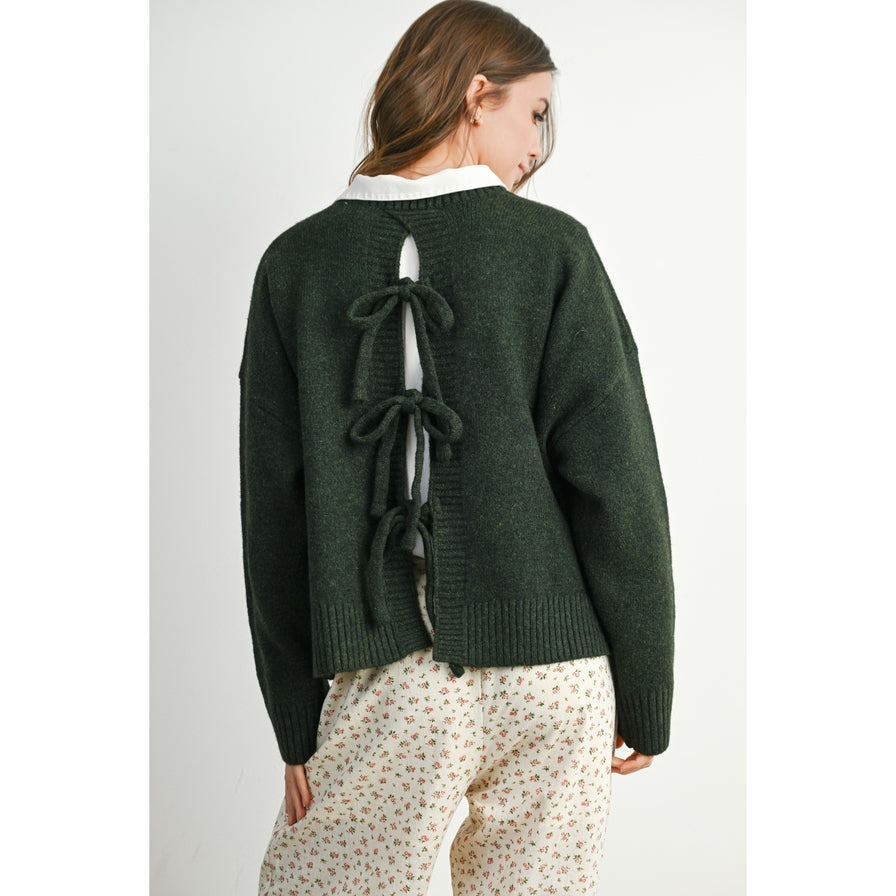 Buttermelon Tie Back Sweater
