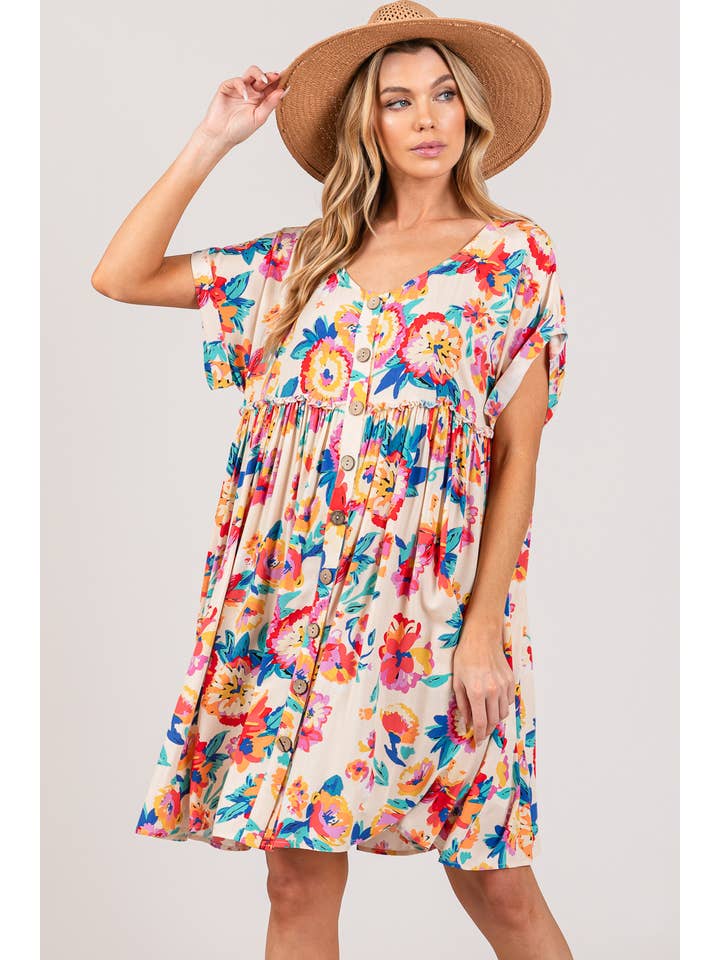 Sage + Fig Multi Floral Dress