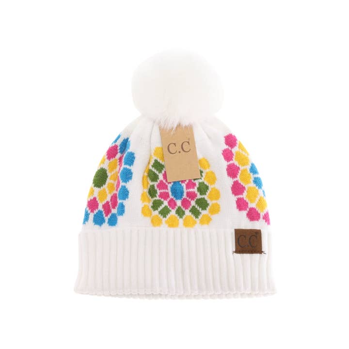 C.C. Beanie Flower Pom Beanie