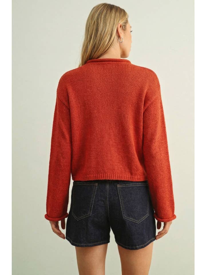 Miou Muse Lightweight Button Front Cardigan