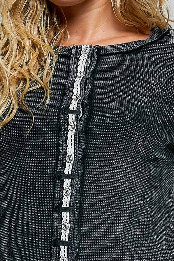 POL Vintage Wash Button Down Thermal